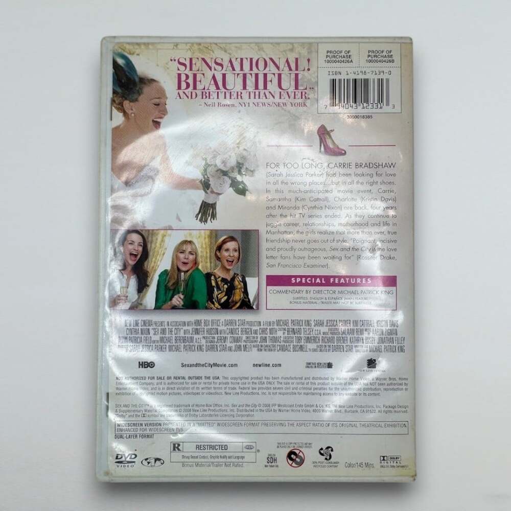 Sex and the City The Movie Widescreen Edition DVD 2008 Sarah Jessica Parker - Picture 3 of 4